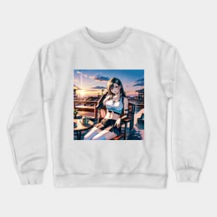 sunset tifa Crewneck Sweatshirt